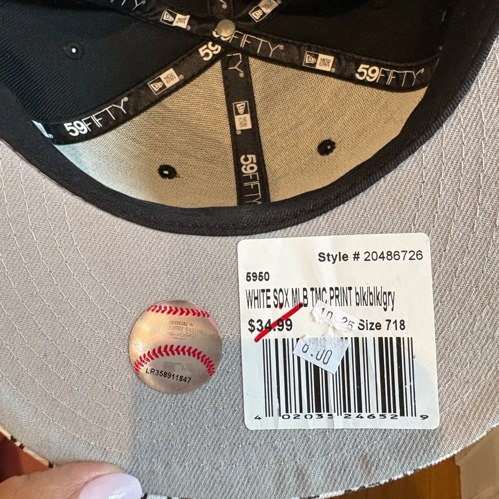 Chicago White Sox,New Era, 59fifty, Cooperstown Baseball Cap, Size 7 1/8‎